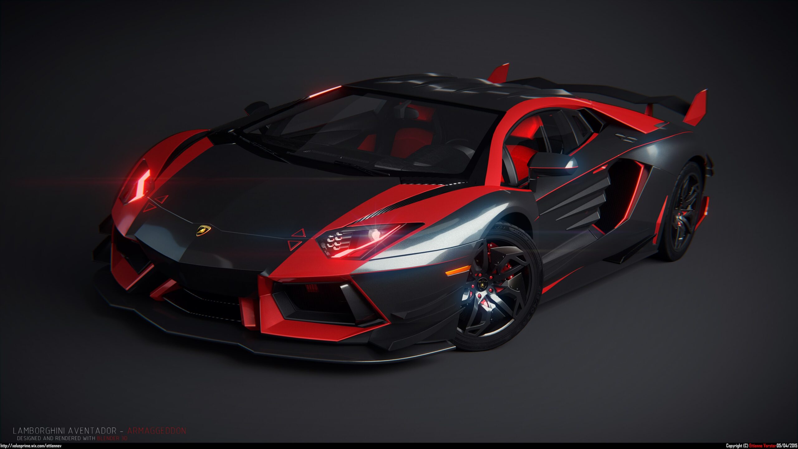 black red car front look wallpaper